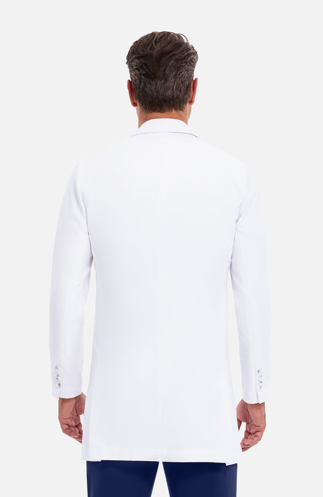 Men's Bennet Slim Stretch 34&frac34;" Lab Coat, WHT White | white, large