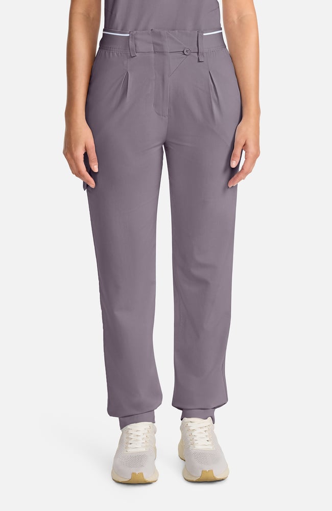 Women's Pleated Barrel Leg Scrub Pant, , large