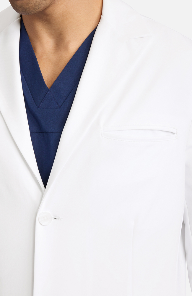 Men's Jonas Fitted 34½" Lab Coat , WHT White, large