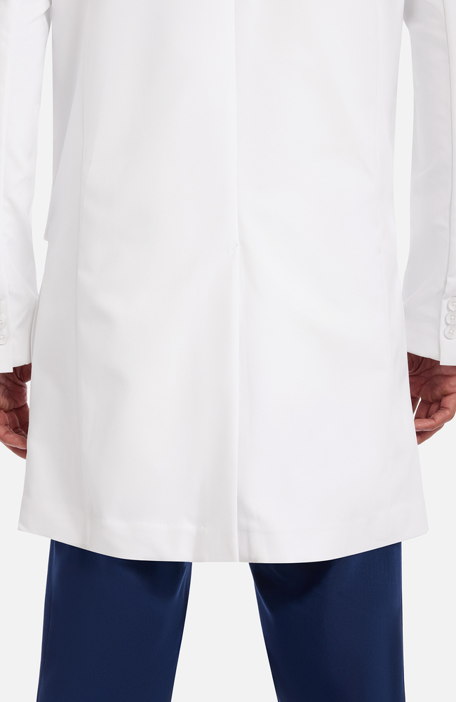 Men's Anthony Flap Pocket 38" Lab Coat, WHT White, large
