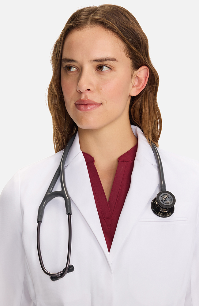 Women's Zip Front Over The Knee Lab Coat 36", WHT White | white, large