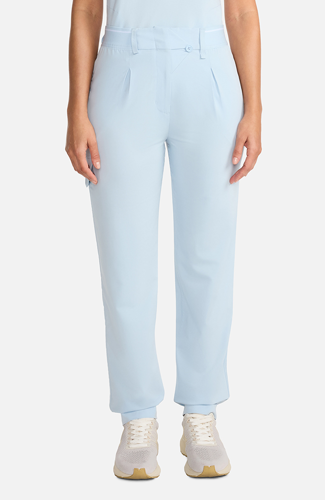Women's Pleated Barrel Leg Scrub Pant, , large