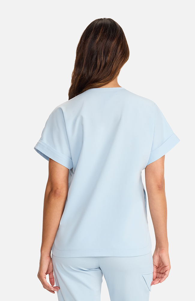 Women's Quarter-Zip Dolman Scrub Top, , large