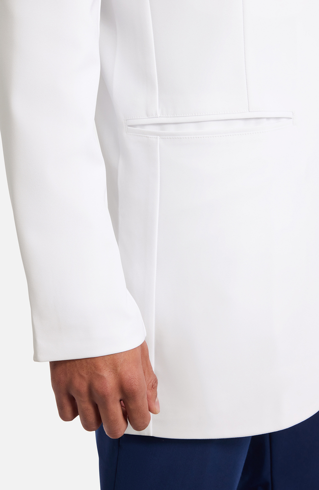 Men's Jonas Fitted 34½" Lab Coat , WHT White, large