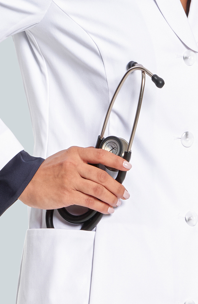 Women's Merit P. Slim Fit 31" Lab Coat, WHT White | white, large