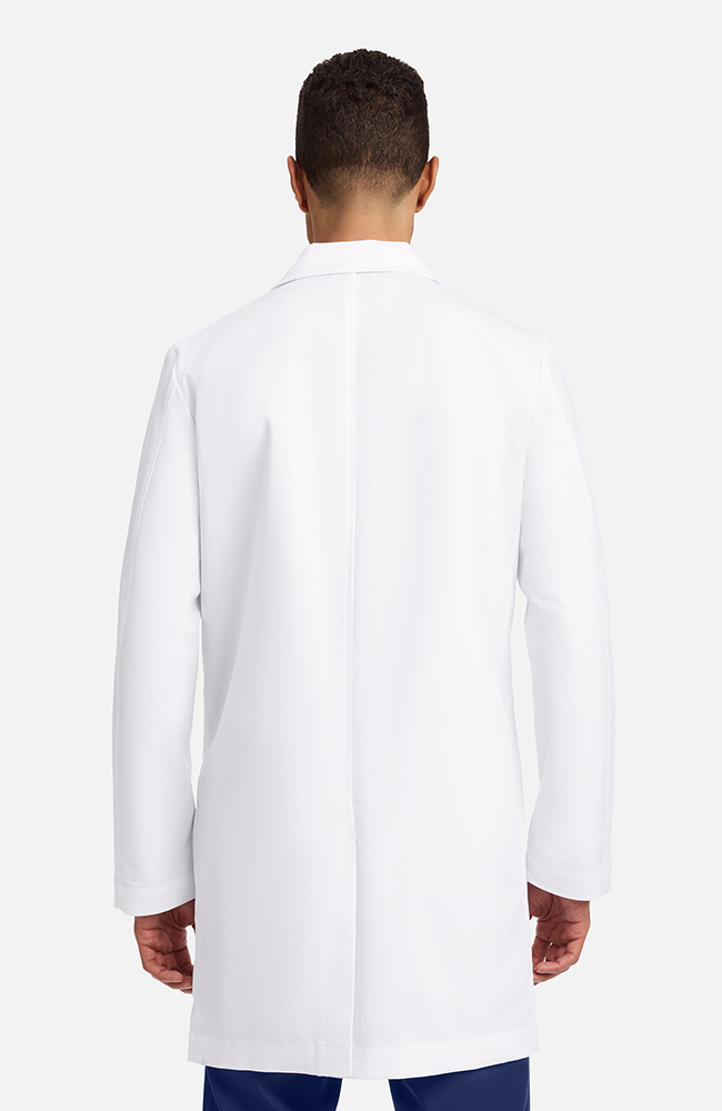 Men's Luca Patch Pocket 37½" Lab Coat, WHT White, large