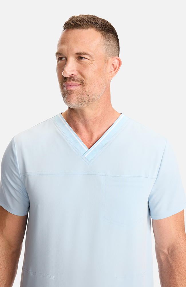Men's V-Neck Scrub Top, , large