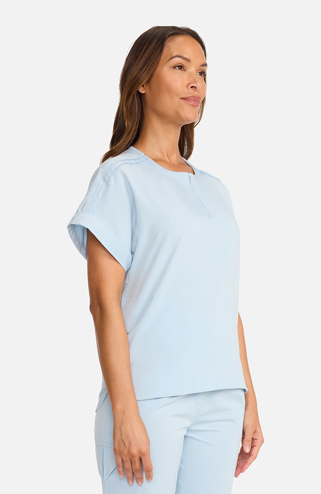 Women's Quarter-Zip Dolman Scrub Top, , large