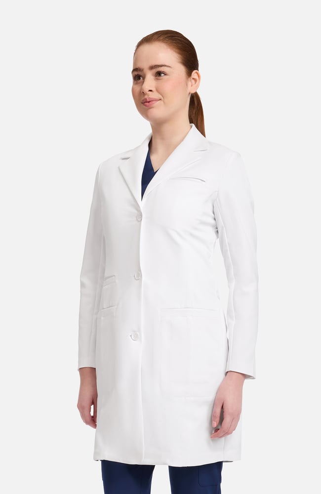 Women's Marie 36¾" Lab Coat, WHT White | white, large