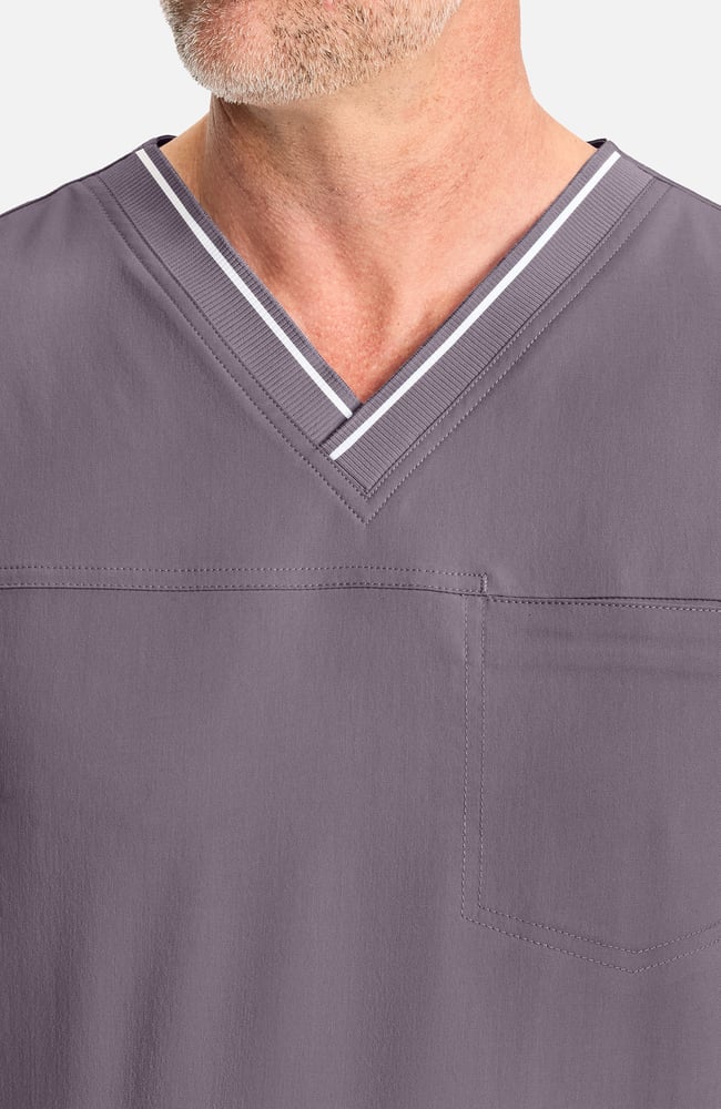 Men's V-Neck Scrub Top, , large