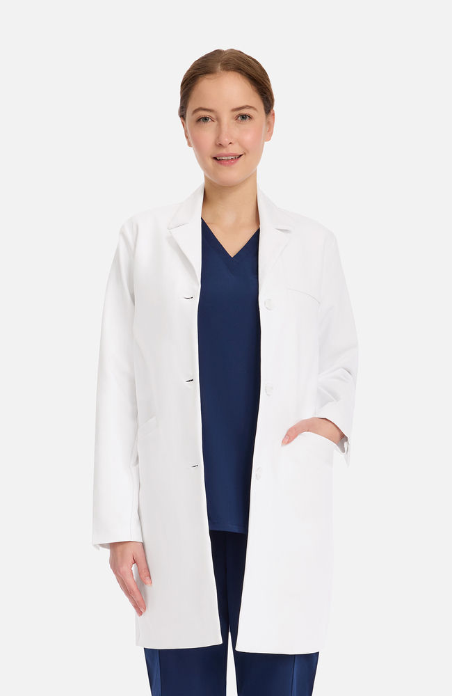 Women's Joycelyn 34" Lab Coat, WHT White, large