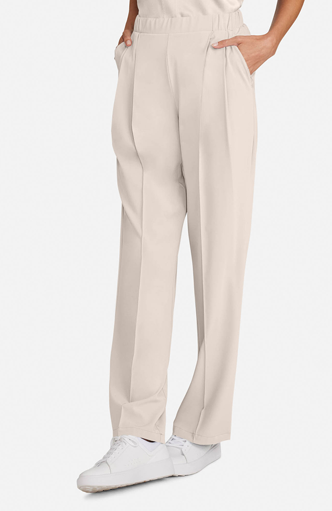 Women's Pleated Wide Leg Scrub Pant, , large