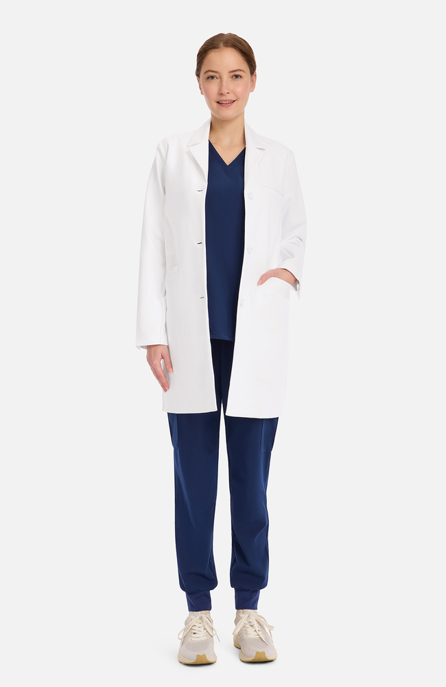 Women's Joycelyn 34" Lab Coat, WHT White, large