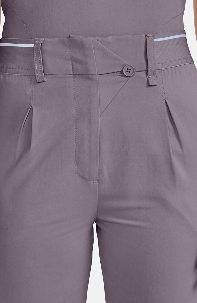 Women's Pleated Barrel Leg Scrub Pant, , large