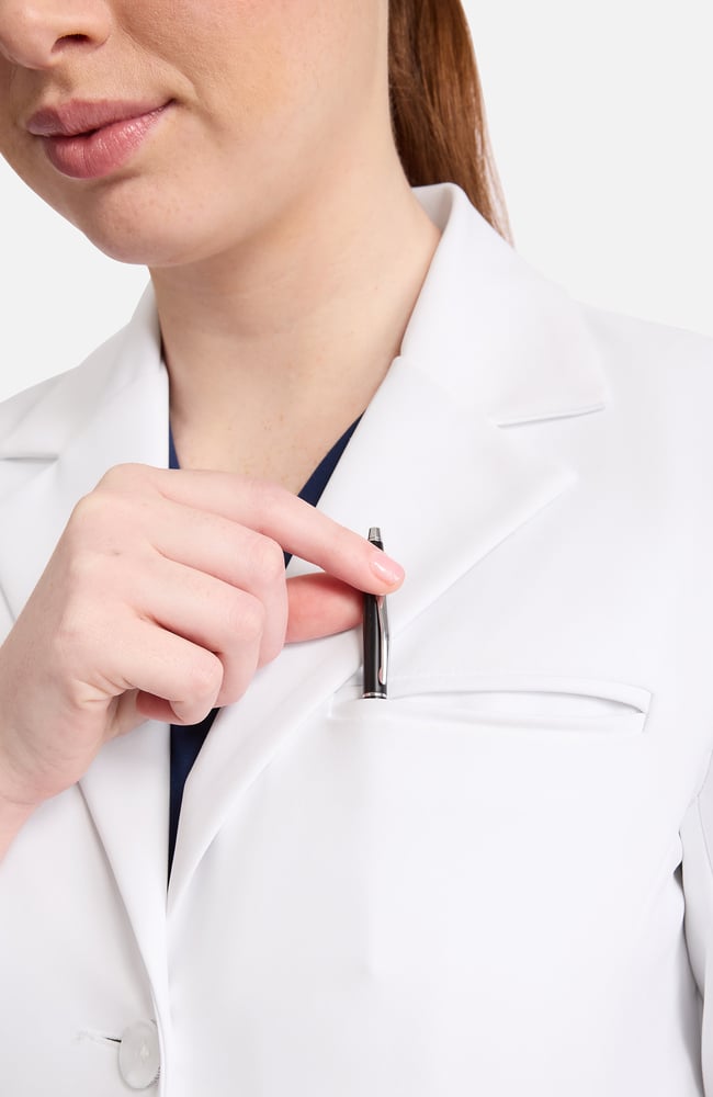 Women's Marie 36&frac34;" Lab Coat, WHT White | white, large