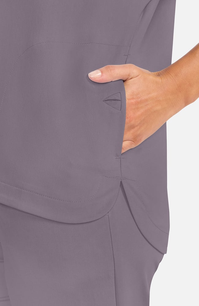 Women's Quarter-Zip Dolman Scrub Top, , large