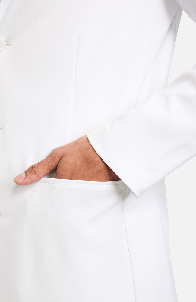 Men's Jonas Fitted 34½" Lab Coat , WHT White, large