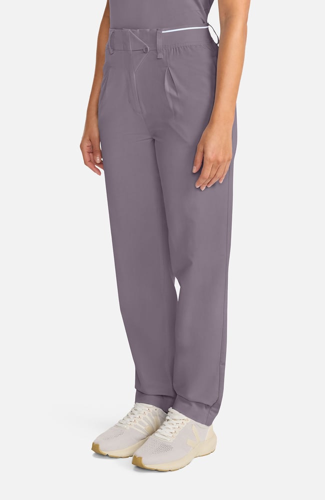 Women's Pleated Barrel Leg Scrub Pant, , large