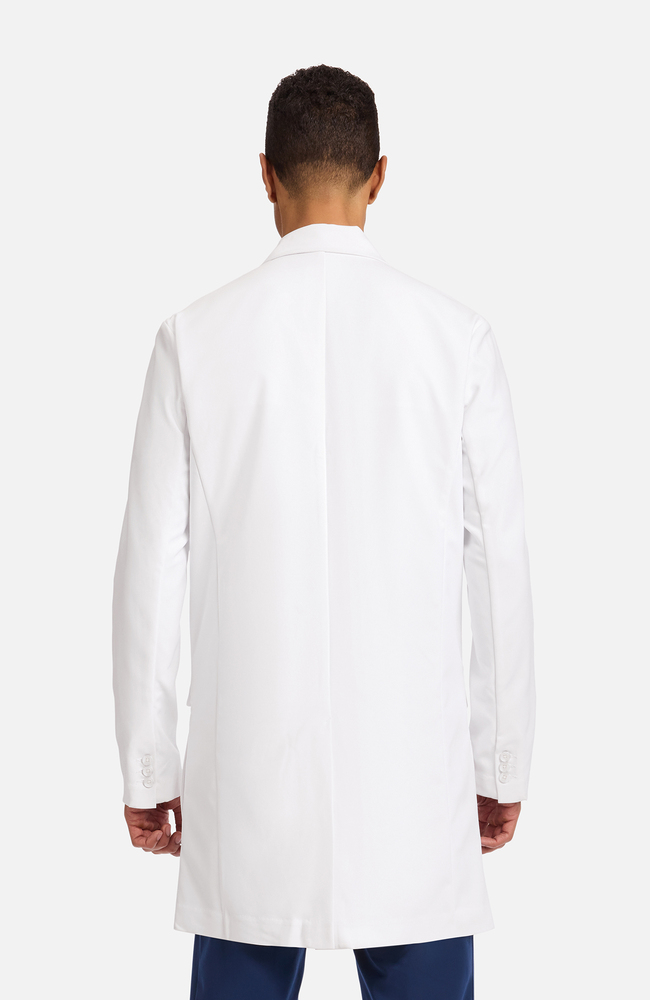 Men's Anthony Flap Pocket 38" Lab Coat, WHT White, large
