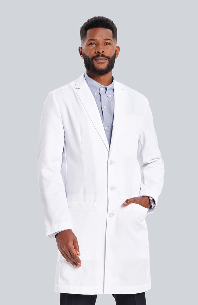 Men's M3 E. Wilson Slim Fit 36&frac34;&rdquo; Lab Coat, WHT White | white, large