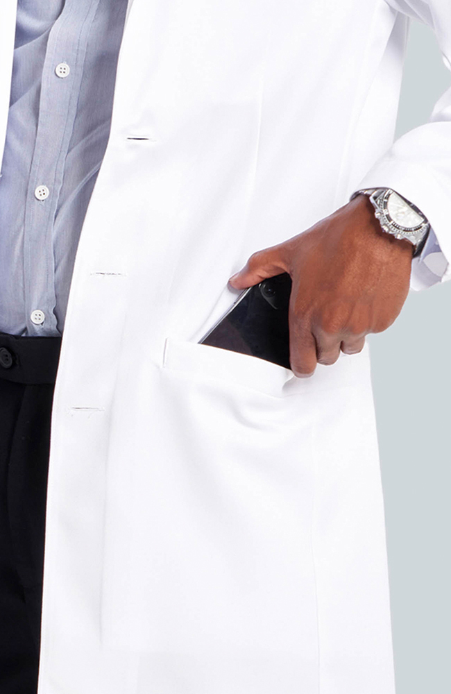 Men's M3 E. Wilson Slim Fit 36&frac34;&rdquo; Lab Coat, WHT White | white, large