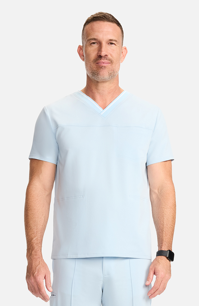 Men's V-Neck Scrub Top, , large